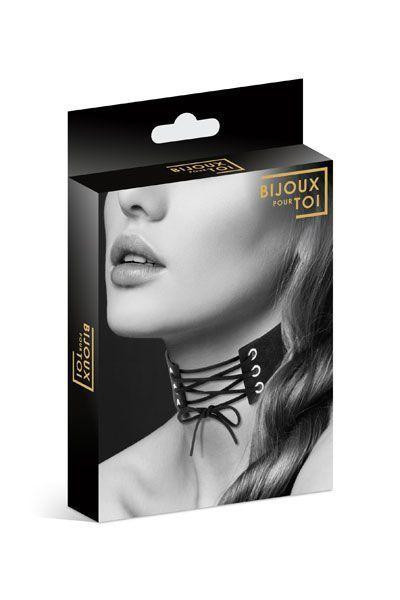Чокер со шнуровкой Bijoux Pour Toi - LACET, экокожа Sex Aura Киев - изображение 3