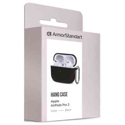 Чохол для навушників Armorstandart Hang Case для Apple AirPods Pro 2 Black (ARM68601) Вінниця