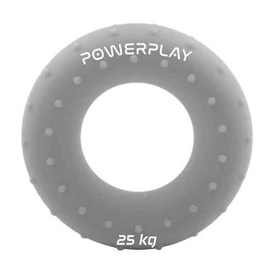 Еспандер кистьовий силіконовий PowerPlay PP-4338 Hand Grip Large 25 кг. Сірий Кам'янське