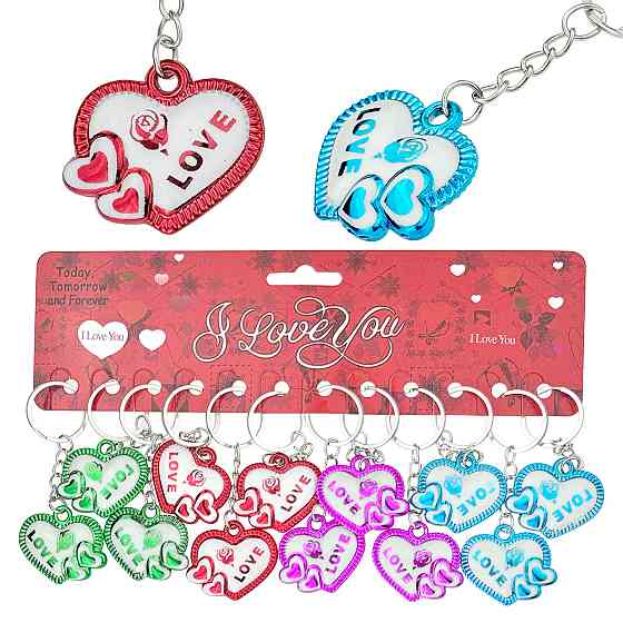 Брелоки для ключей Сердечки Любовь 12 шт Киев