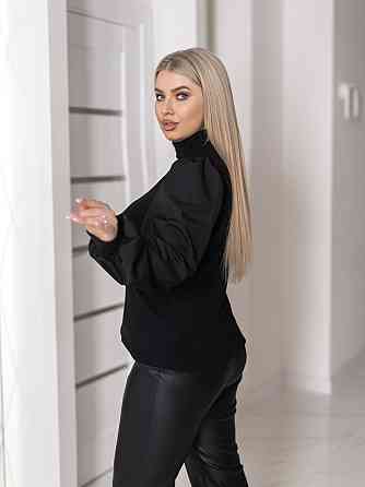 Жіноча елегантна кофта гольф у рубчик "Dazy" | Норма та батал Чорний, 50-52 Київ