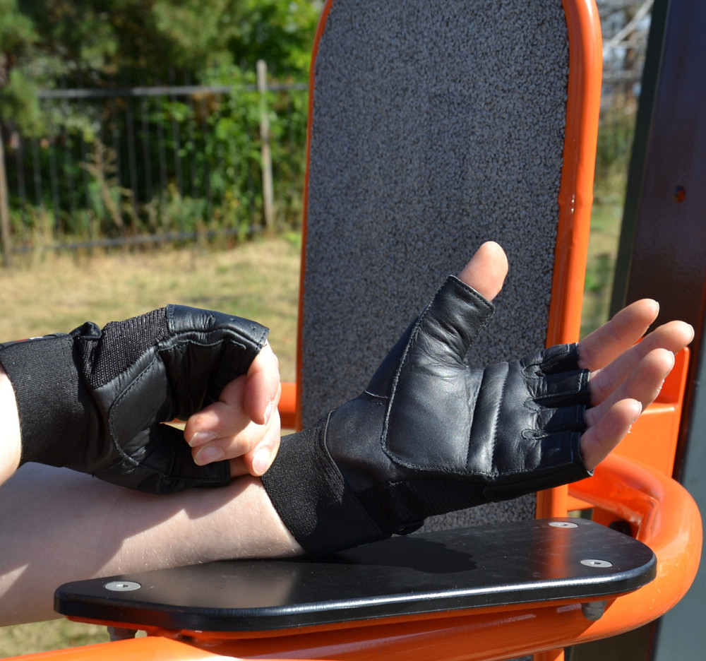 Рукавички для фітнесу MadMax MFG-248 Clasic Exclusive Black L Луцьк - фото 7