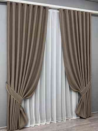 Комплект готовых штор VR-Textil Bagema Rvs № 2069ш Капучино 150х290 см 2 шт (33-1266) Киев
