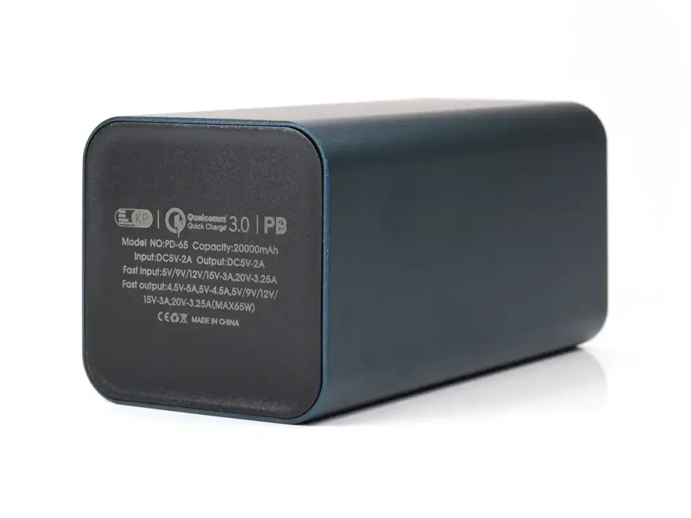 Зовнішній акумулятор Power Bank KP PD-65 20000мАг 65Вт з LCD дисплеєм, 2 USB та 2 Type-C виходам Одеса - фото 4