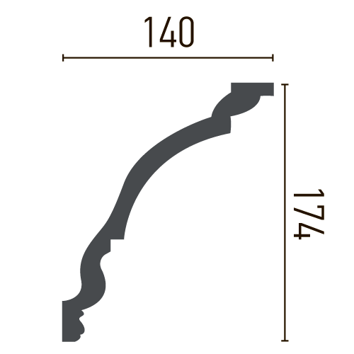 Карниз полиуретановый с орнаментом Gaudi Decor C 127 Днепр - изображение 2