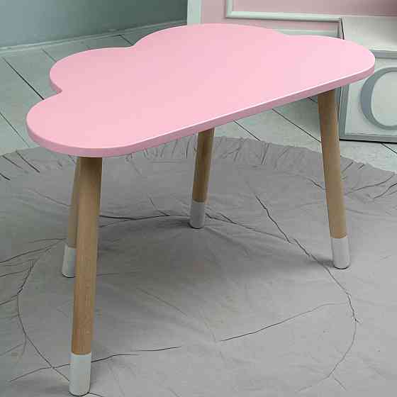Дитячий стіл хмаринка 46х70х40, столик трюмо для дівчаток, рожевий Київ