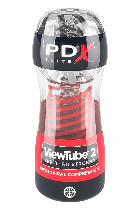 Мастурбатор Pipedream PDX Elite Viewtube 2 прозрачный, 18 см Sex Aura Киев - изображение 1