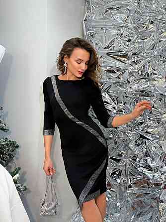 Жіноча святкова вечірня мініплаття з блискучим оздобленням 50-52 Одеса