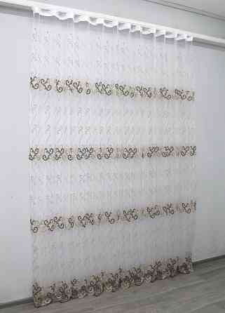 Тюль фатин, коленкції "Kort ADOR" з люрексовою ниткою колір золотистий з коричневим 1191т Київ