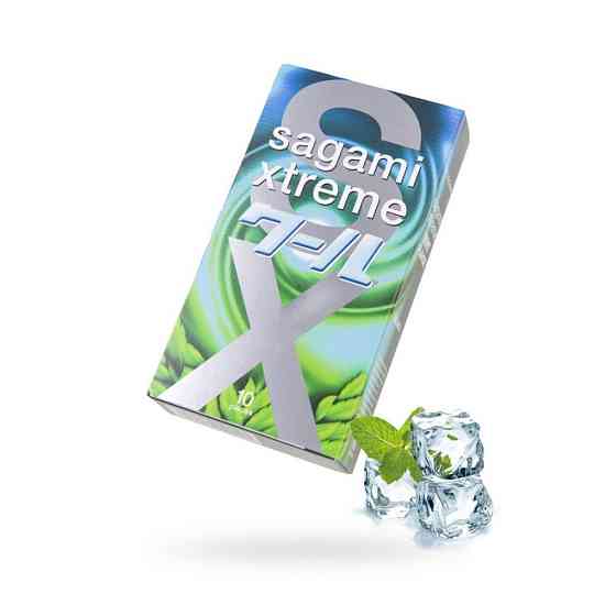 Презервативы латексные Sagami Xtreme Mint, с ароматом мяты (цена за упаковку, 10 штук) Sex Aura Киев
