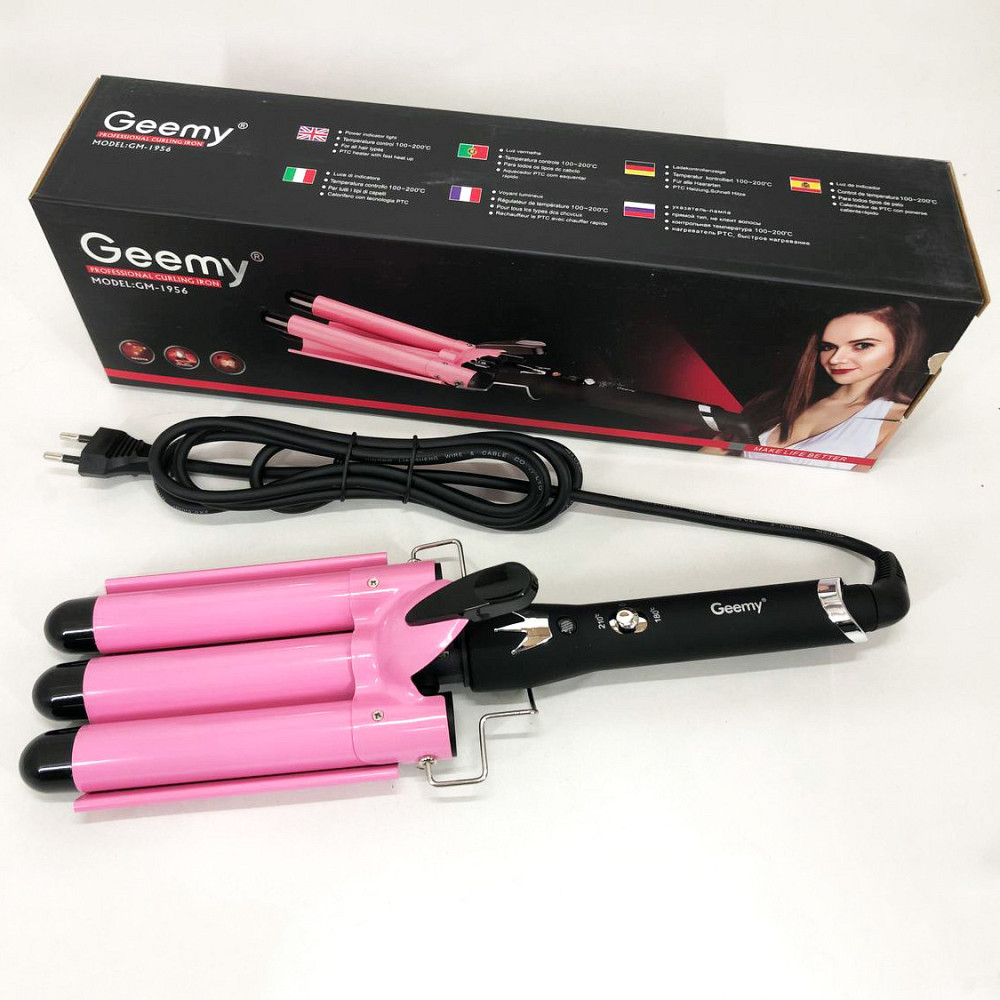 Багатофункціональні плойки для волосся GEMEI GM-1956-25 тройная Щипці для волосся об'ємної зачіски TD-18 Львів - фото 10