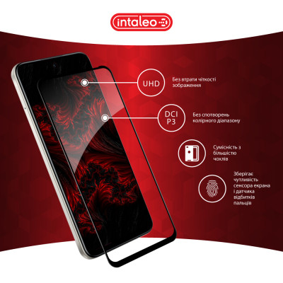 Стекло защитное Intaleo Full Glue Infinix Hot 50i Black (1283126607332) Винница - изображение 4