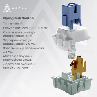 Клавіатура Ajazz AK820 Pro Flying Fish Switch Purple RGB USB/Wireless/Bluetooth UA Purple (AK820PRO-FF-PWB) Вінниця - фото 7