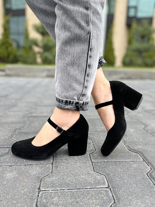 Nivelle Туфлі жіночі NIVELLE чорні натуральна замша каблук 6 см 36р.37р.38р. (1766/6030-6049) Коломия - фото 3