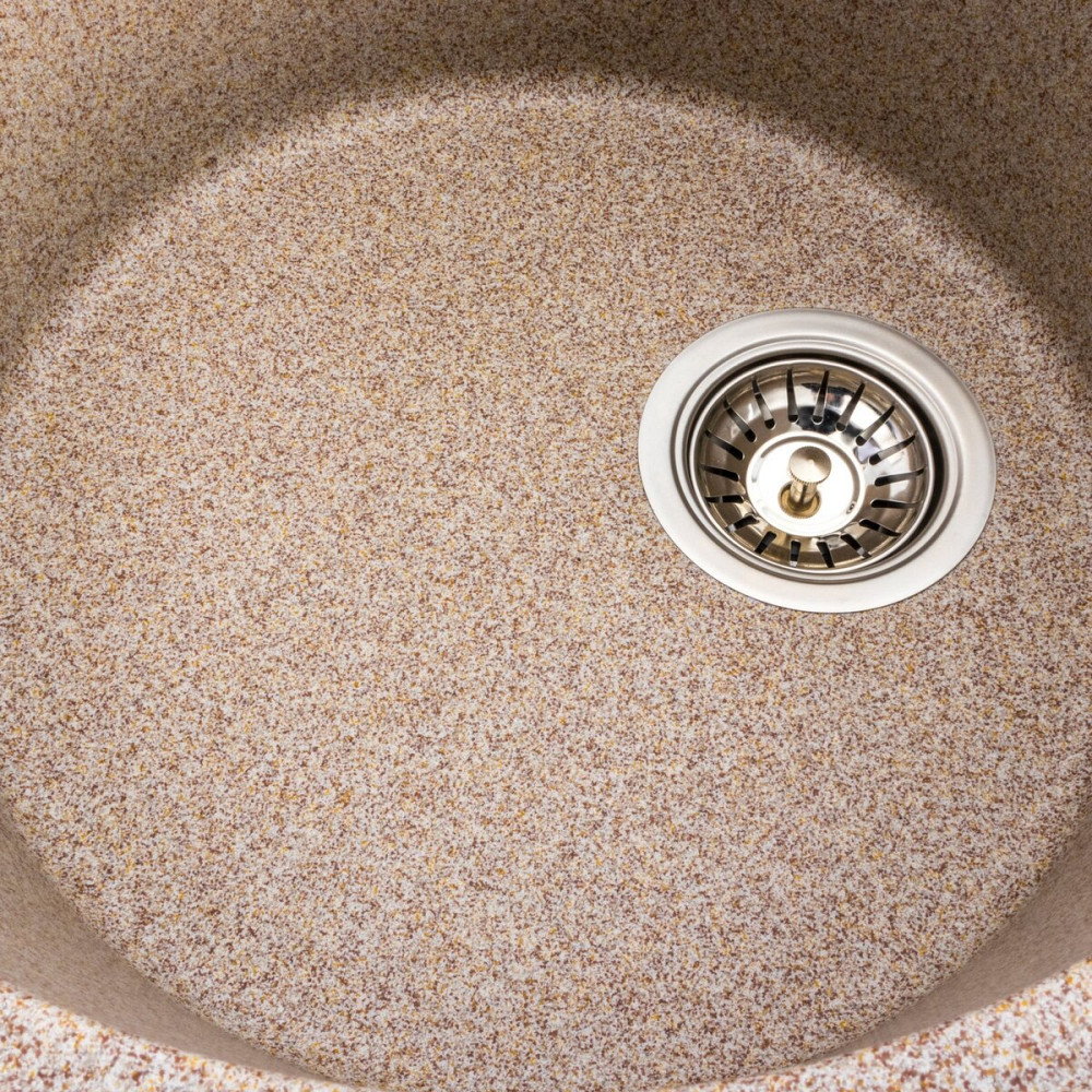 Гранітна мийка для кухні VALESO ONYX 5847 матова Карамель Коломыя - изображение 5