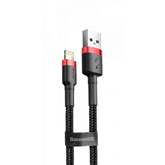 Кабель Baseus Cafule Lightning Cable 2A 3м червоний/чорний Львів