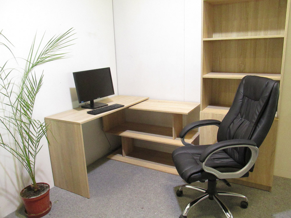 Стіл комп'ютерний поворотний з полицями М-ЗОН Джеко 1200 Німфея Альба (MZN-031031) Львів - фото 5