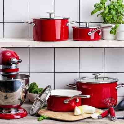 Ковш KitchenAid Steel Core, 16 см, 1,3 л, червоний (CC003287-001) Винница