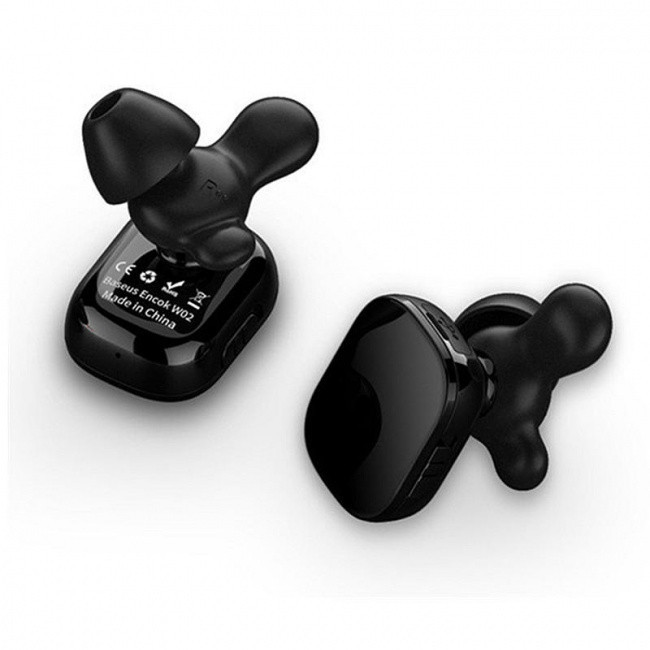 Бездротові Bluetooth-навушники Baseus Encok W02 з вбудованим мікрофоном NGW02-01 (Чорні) Миколаїв - фото 3