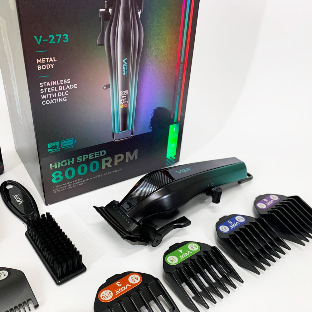 Машина для стрижки в домашніх умовах, Тример з насадками різної довжини, Чоловічий тример для окантовки HG-81 Львів - фото 5