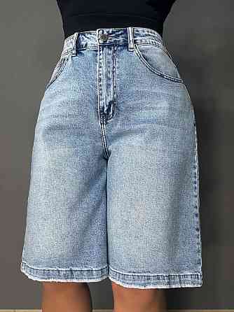 Шорты женские джинсовые Vanver 2050 бермуды стрейчевые большие размеры голубые, голубой, З4, 34, 92 см, 124 см Киев