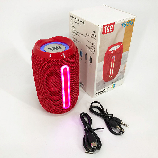 Портативная блютус колонка TG653, Bluetooth колонка с хорошей батареей Хорошая для музыки SF-18 Львов - изображение 11