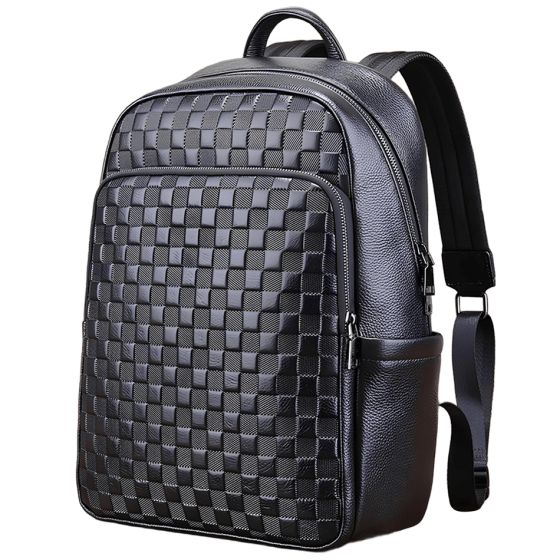 Чорний чоловічий шкіряний рюкзак для ноутбука Tiding Bag Київ