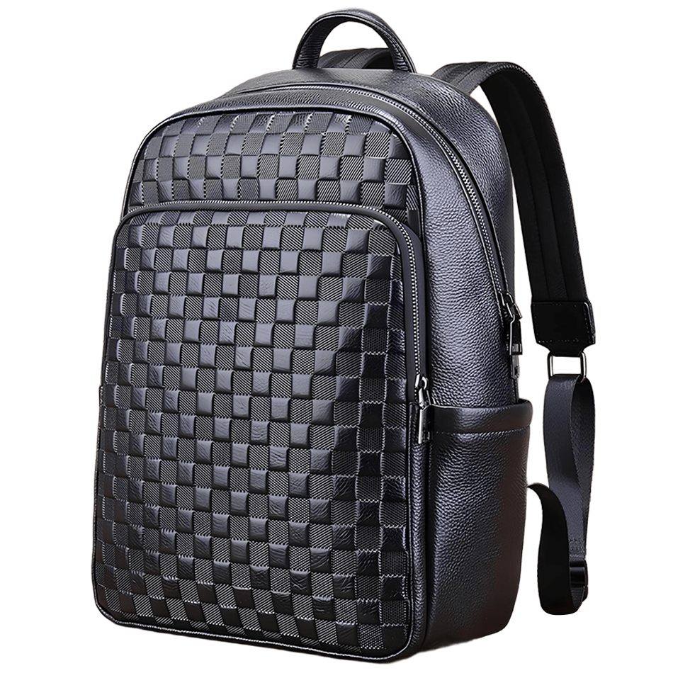 Чорний чоловічий шкіряний рюкзак для ноутбука Tiding Bag Київ - фото 4