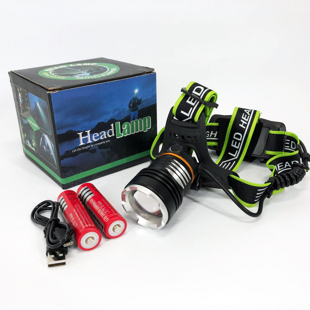 Фонарь на голову для бега PLD-A12-TG 2x18650, Мощный тактический фонарь светодиодный PY-43 Львов - изображение 1