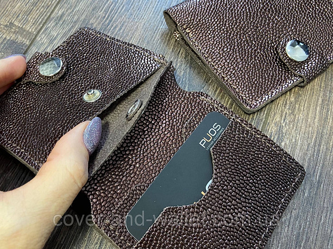 Тонкий женский кошелёк бронзового цвета из натуральной кожи PS Leather Киев - изображение 4