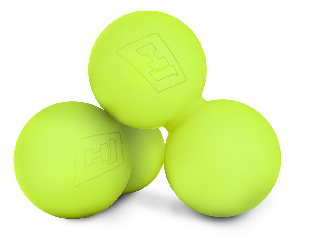 Силіконовий масажний подвійний м'яч 63 мм Hop-Sport HS-S063DMB салатовий Київ - фото 3