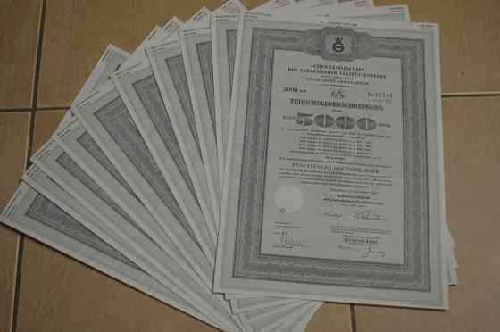 Акція. Німеччина. Actien -Gesellschaft Dusseldorf--5000DM-Deutsche Bank--1962 рік aUNC-UNC (5 - 30) Полтава