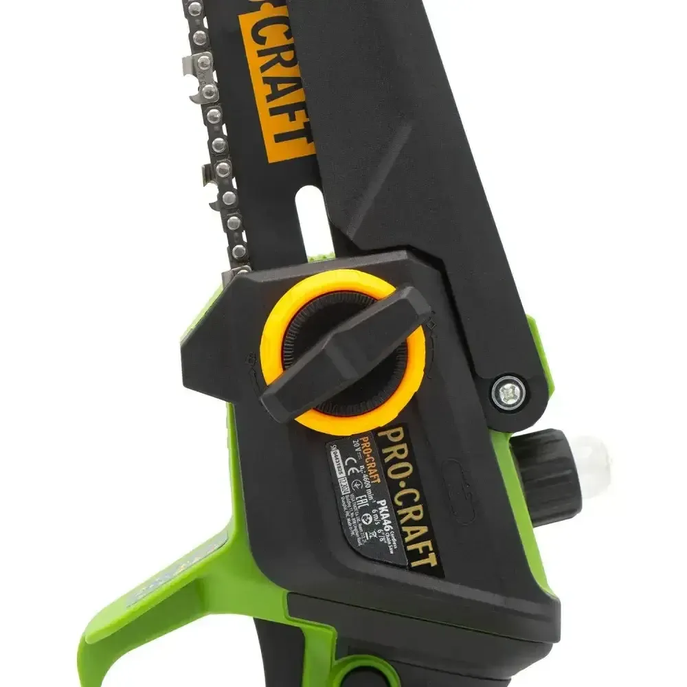 Мини пила с двумя аккумуляторами в кейсе Procraft PKA46,Безщеточная минипила 2 Шины и Цепочка, Менее цепная пила Львов - изображение 4