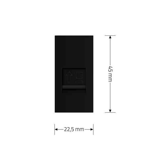 Інтернет-розетка RJ-45 (8P8C Cat.6) LIVOLO, чорна, модуль 0.5 поста, з шторкою (VL-FCCP-1BP) Коломыя