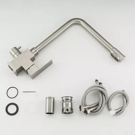 Смеситель для кухни с подключением к фильтру WEZER PRO4C-02 сатин Киев