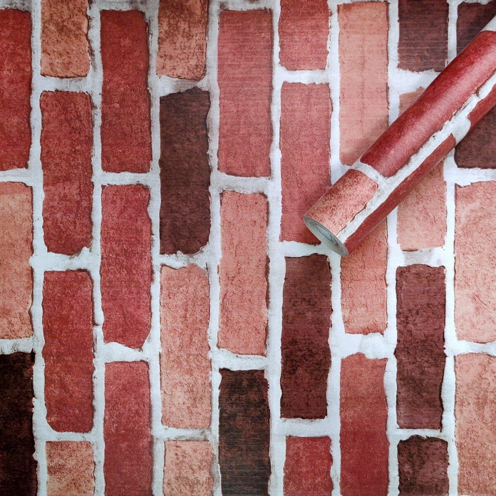 Самоклеюча плівка 0,45х10м х 0,07мм Бордова цегла SW-00001271 Київ - фото 1