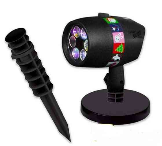 Вуличний лазерний проектор Star Shower Slide (12 слайдів) Київ