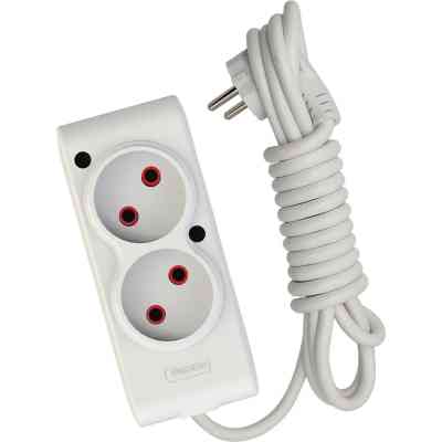 Мережевий подовжувач TECCO 3м 2 поста white (8681277841118) Вінниця