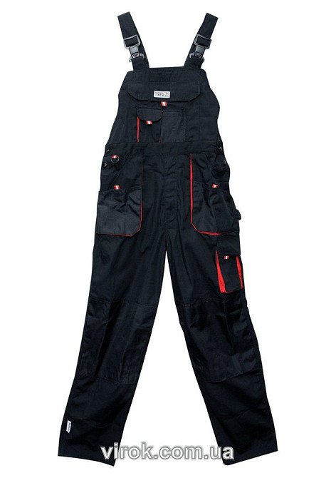 Напівкомбінезон робочий YATO чорно-черв., розм. XXL [10] Одесса - изображение 1