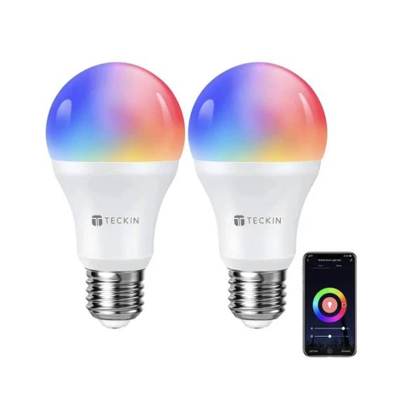 Умная LED лампочка TECKIN SB50 RGB: 800 лм, 7.5 Вт, управление со смартфона, Wi-Fi Smart RGB (Цена за 1 шт) Киев