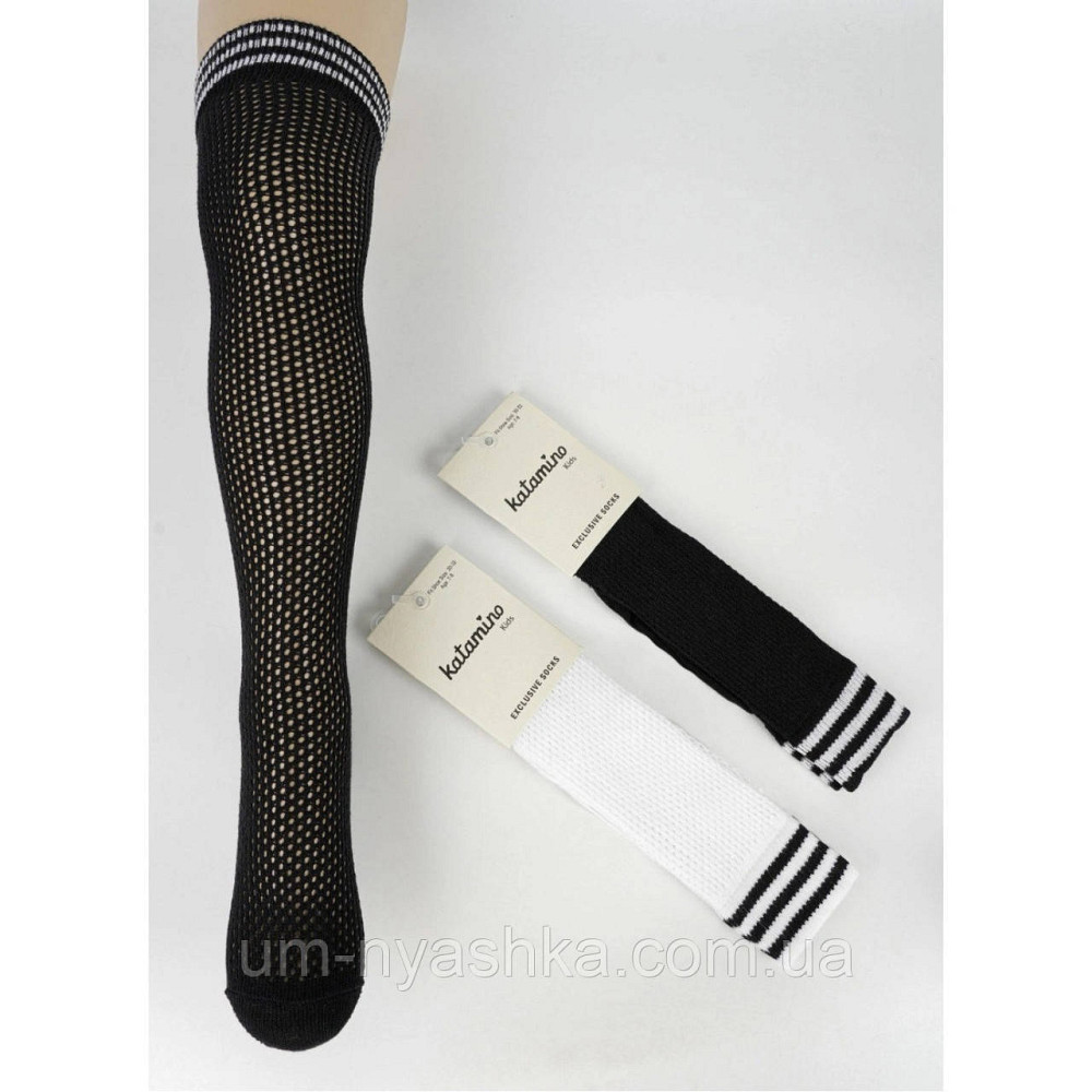 Гольфы черно-белые в сеточку на 9-10 лет Кривой Рог - изображение 1