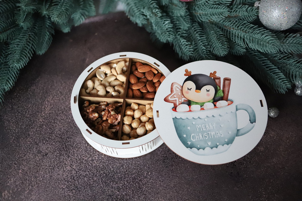 Набір горіхів в дерев'яній коробочці 300 г Одеса - фото 6