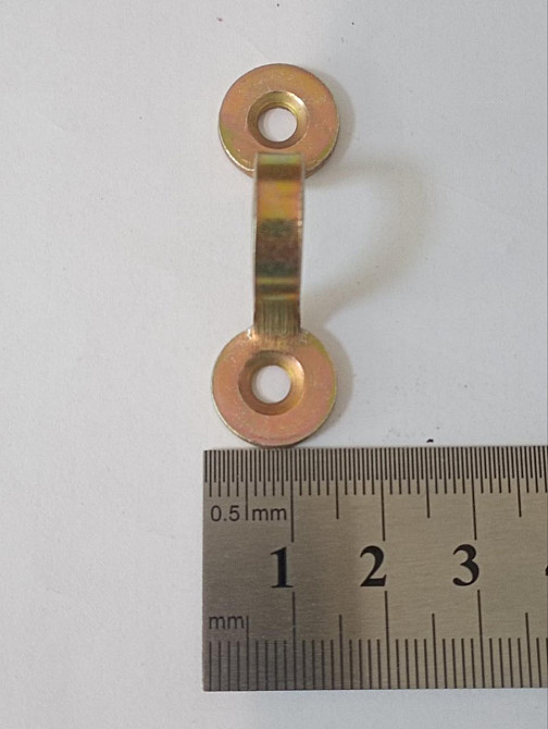 Вушко скоби-завіси колодки  15х 45мм, оцинк жовтий "P-o" Київ - фото 2