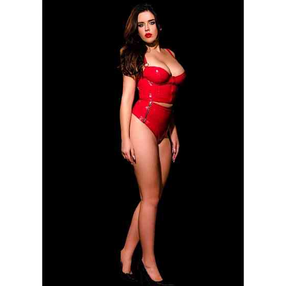 Трусики глянцевые OhMyG! Tokyo с молнией, красные, L/XL Sex Aura Киев