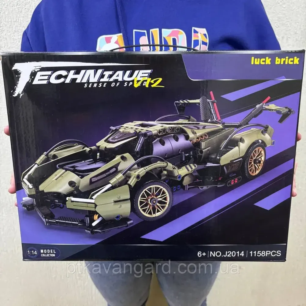 Конструктор машина Ламборгини суперкар болид Техник 1158 деталей Technic J 2014 зеленый Хмельницкий - изображение 1