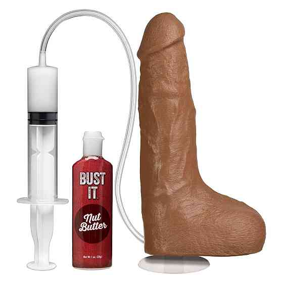 Фалоімітатор, що кінчає Doc Johnson The Realistic Cock ULTRASKYN - Squirting 9,5 Inch Caramel Sex Aura Київ