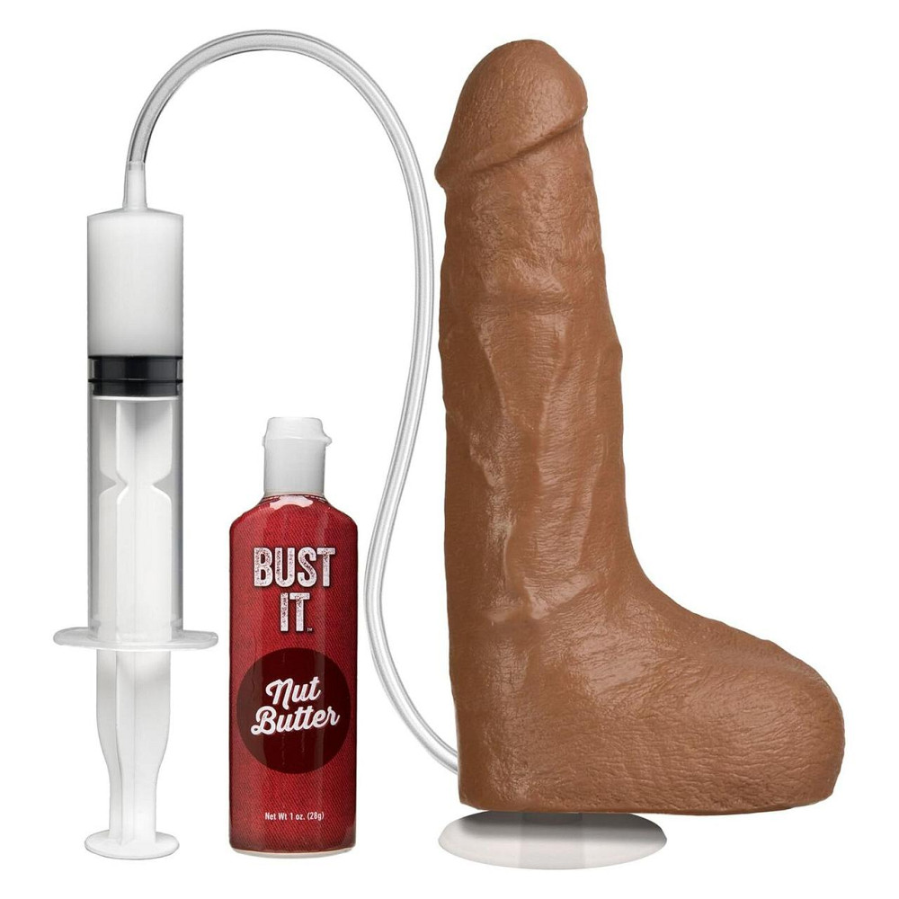 Фалоімітатор, що кінчає Doc Johnson The Realistic Cock ULTRASKYN - Squirting 9,5 Inch Caramel Sex Aura Київ - фото 1