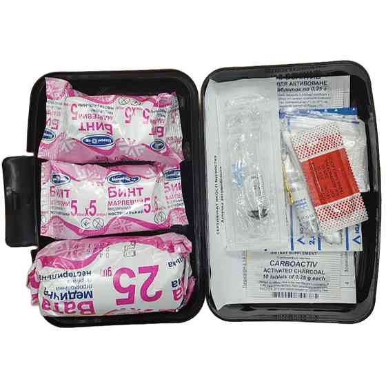 Аптечка автомобільна АМА-1 пластикова в плівці (15од., 19шт.) Київ