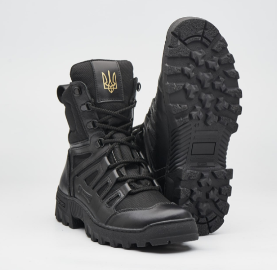 Мужские кожаные тактические ботинки  демисезон (черные ) PATRIOT BRC-4 45(29.5см) Харьков