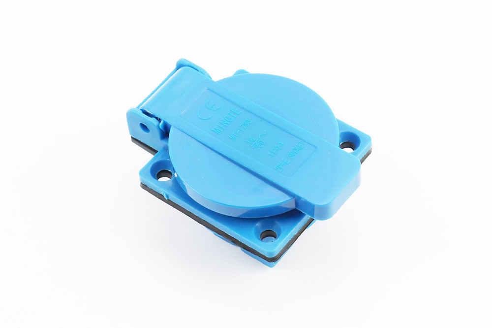 Розетка з кришкою 16A, 250V 2-3,5 кВт, синя Київ - фото 1